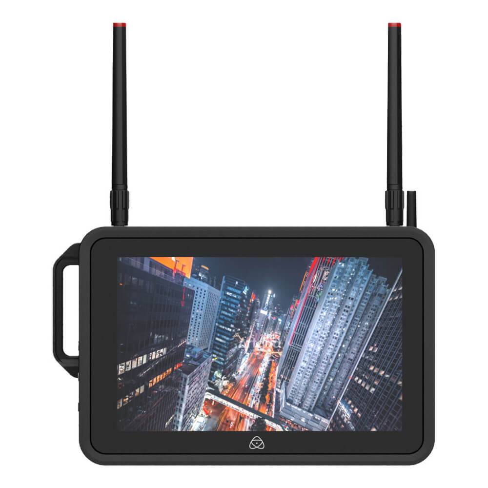 Atomos SHOGUN CONNECT 7-inch network-connected monitor and recorder showing screen with video feed and control buttons. – image 1