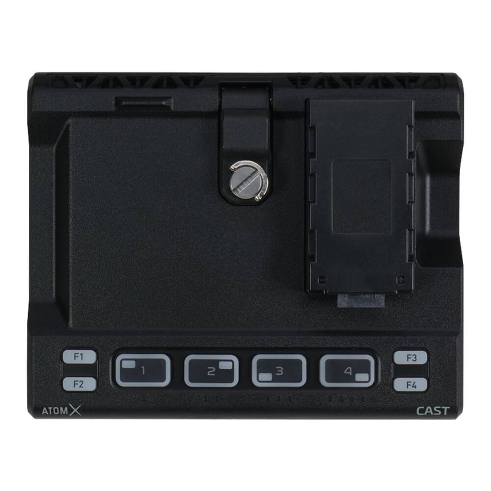 Atomos AtomX CAST streaming and recording accessory attached to Ninja V+ monitor for professional video production. – image 4
