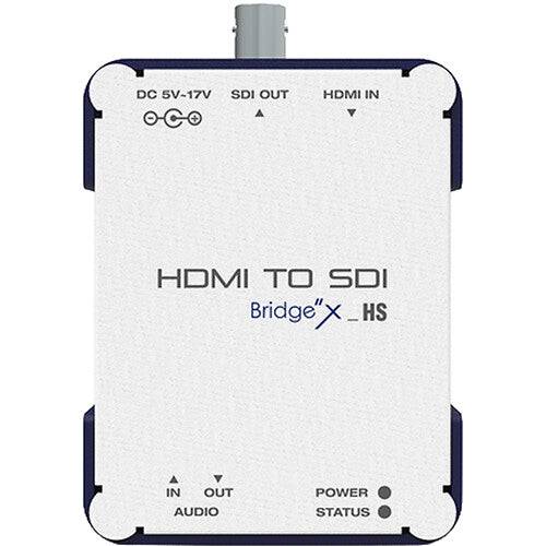 Digital Forecast Bridge X_HS HDMI to 3G SDI converter, black production equipment with HDMI and SDI ports for video signal conversion. – image 1
