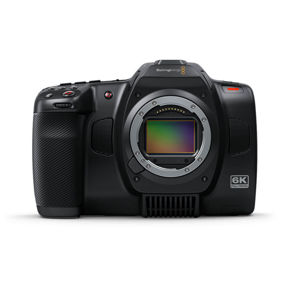 Blackmagic Design Blackmagic Cinema Camera 6K front view showing lens mount and camera body for professional video production. – image 2