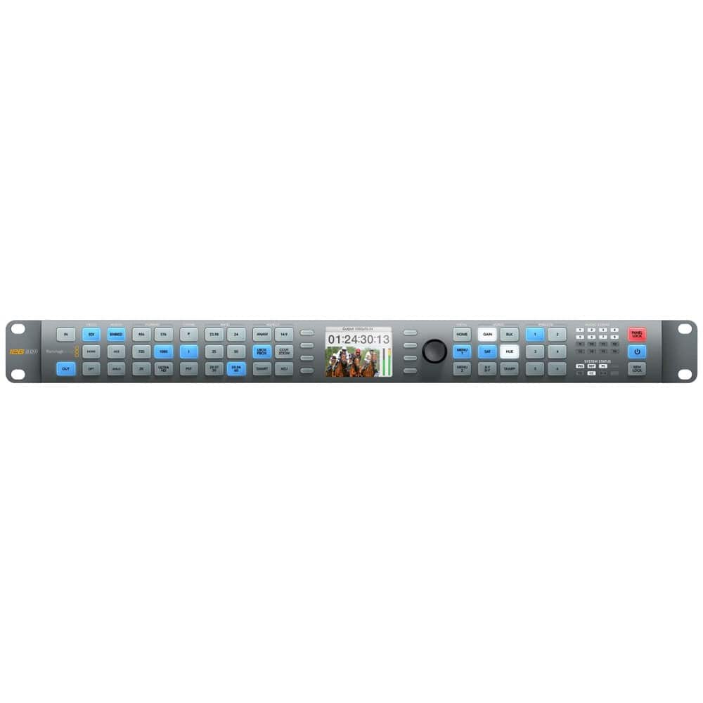 Blackmagic Design Teranex AV video processor with front view, featuring control buttons and display screen for professional video conversion. – image 2