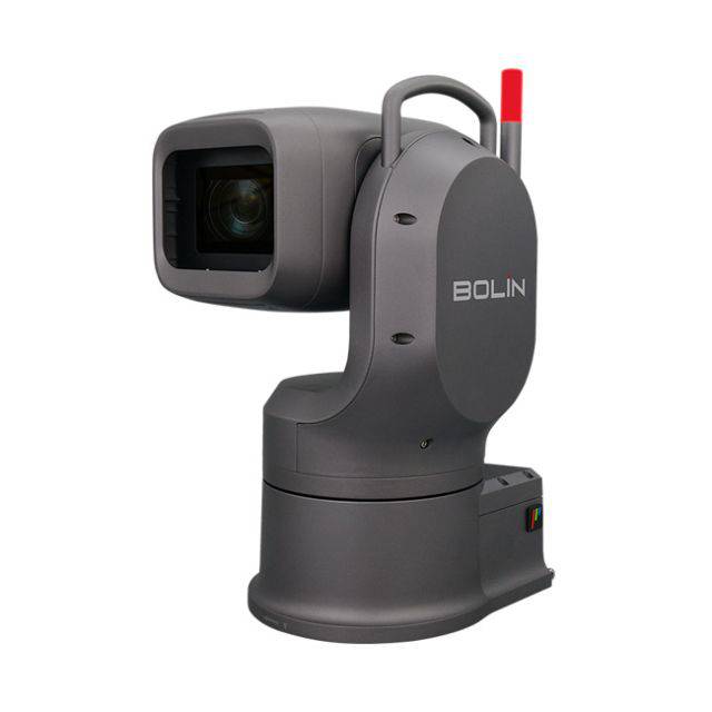 Bolin Technology EXU420F EX-ULTRA 4K60 outdoor PTZ camera in dark gray, featuring pan, tilt, zoom capabilities. – image 1