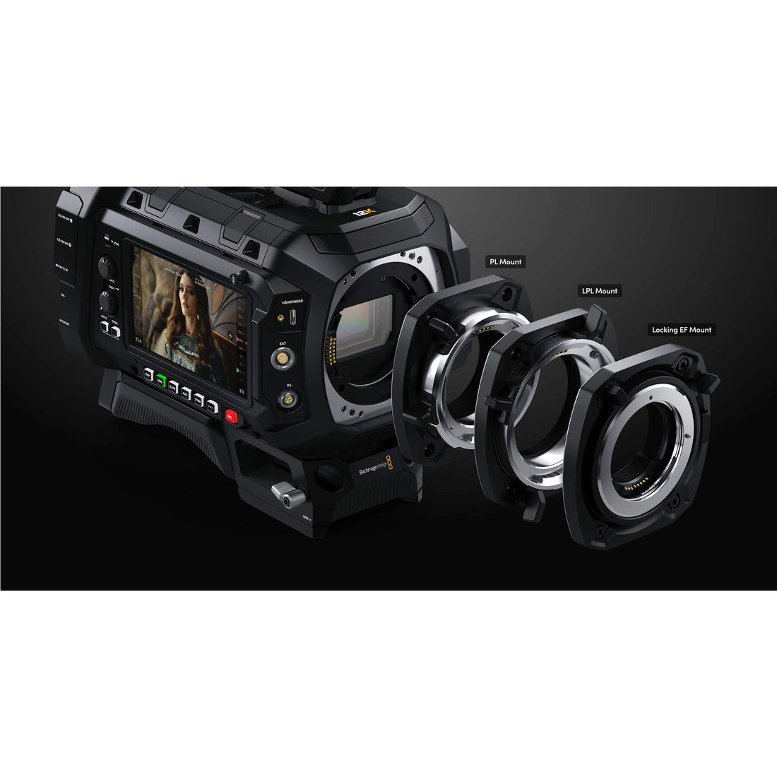 Blackmagic Design Blackmagic URSA Cine 12K LF camera body with Canon EF lens mount, showcasing the professional cinema camera. – image 3