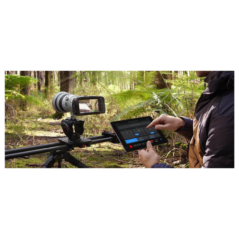 Blackmagic Design Pocket Cinema Camera 4K MFT cinema camera with adjustable screen and multiple ports, designed for professional filmmaking. – image 8