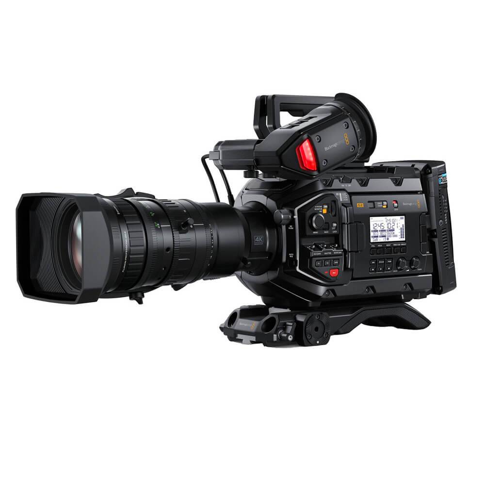 Blackmagic Design URSA Broadcast G2 broadcast camera with front view, featuring professional camera body and controls. – image 3