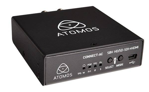 Atomos Connect AC H2S video converter converting HDMI to SDI, showing the compact device with input and output ports. – image 1