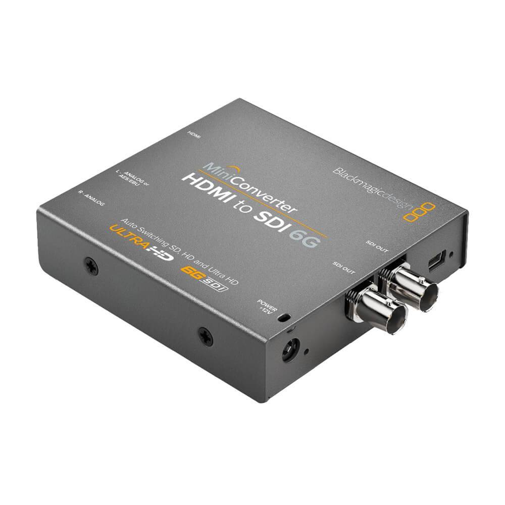 Blackmagic Design Mini Converter HDMI to SDI 6G Ultra HD video converter showing input HDMI and output SDI ports. – image 1