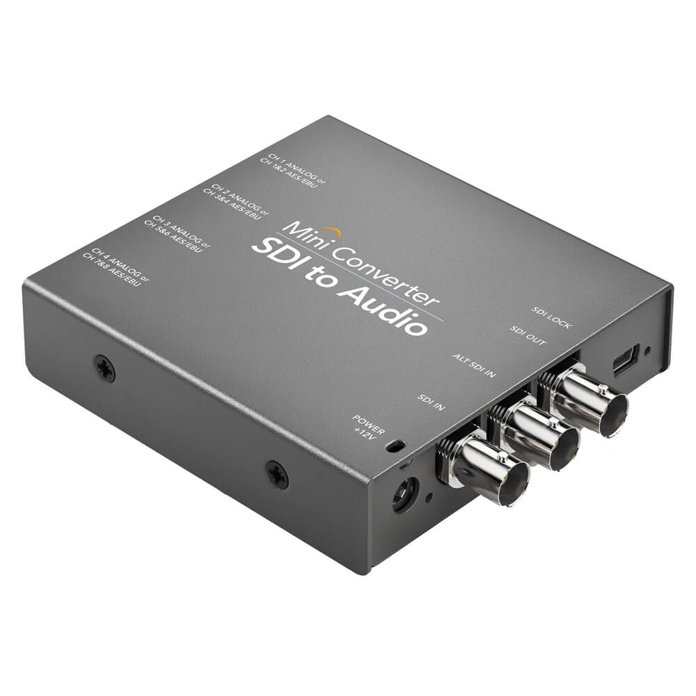 Blackmagic Design Mini Converter SDI to Audio video converter with SDI and audio ports, compact device for professional video signal conversion. – image 1