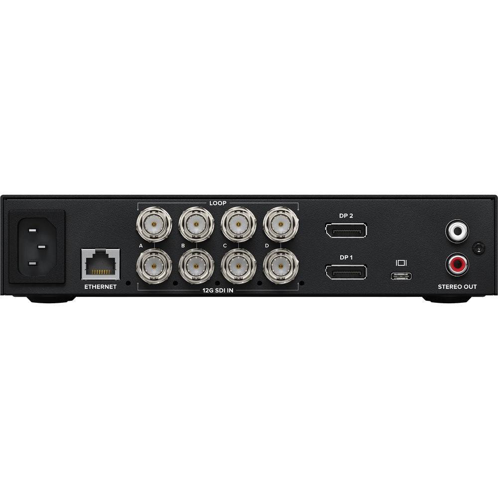Blackmagic Design Teranex Mini SDI to DisplayPort 8K HDR video converter with input and output ports visible from the back. – image 2