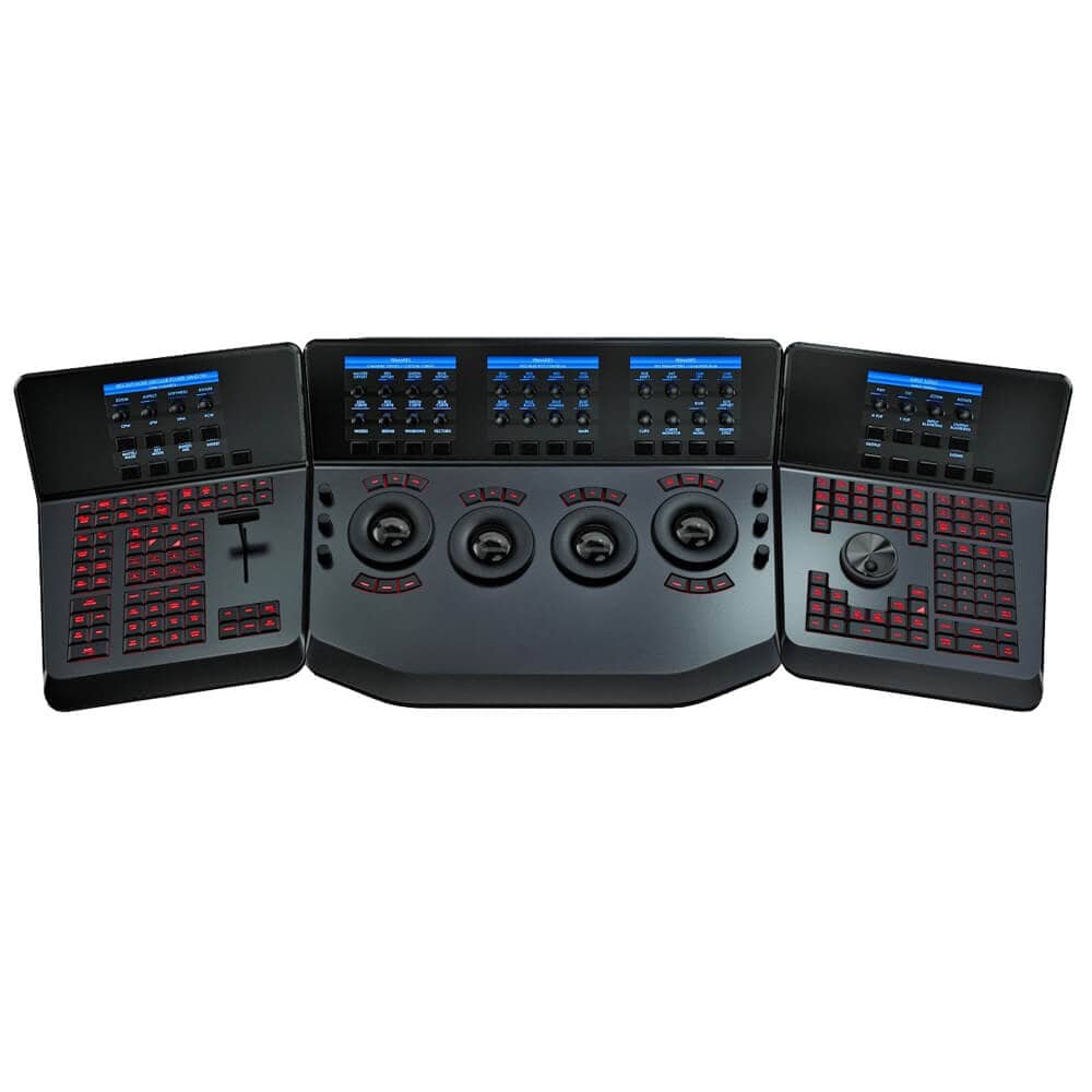 Blackmagic Design DaVinci Resolve Advanced Panel for color correction, showing the top view with knobs and control surface. – image 1