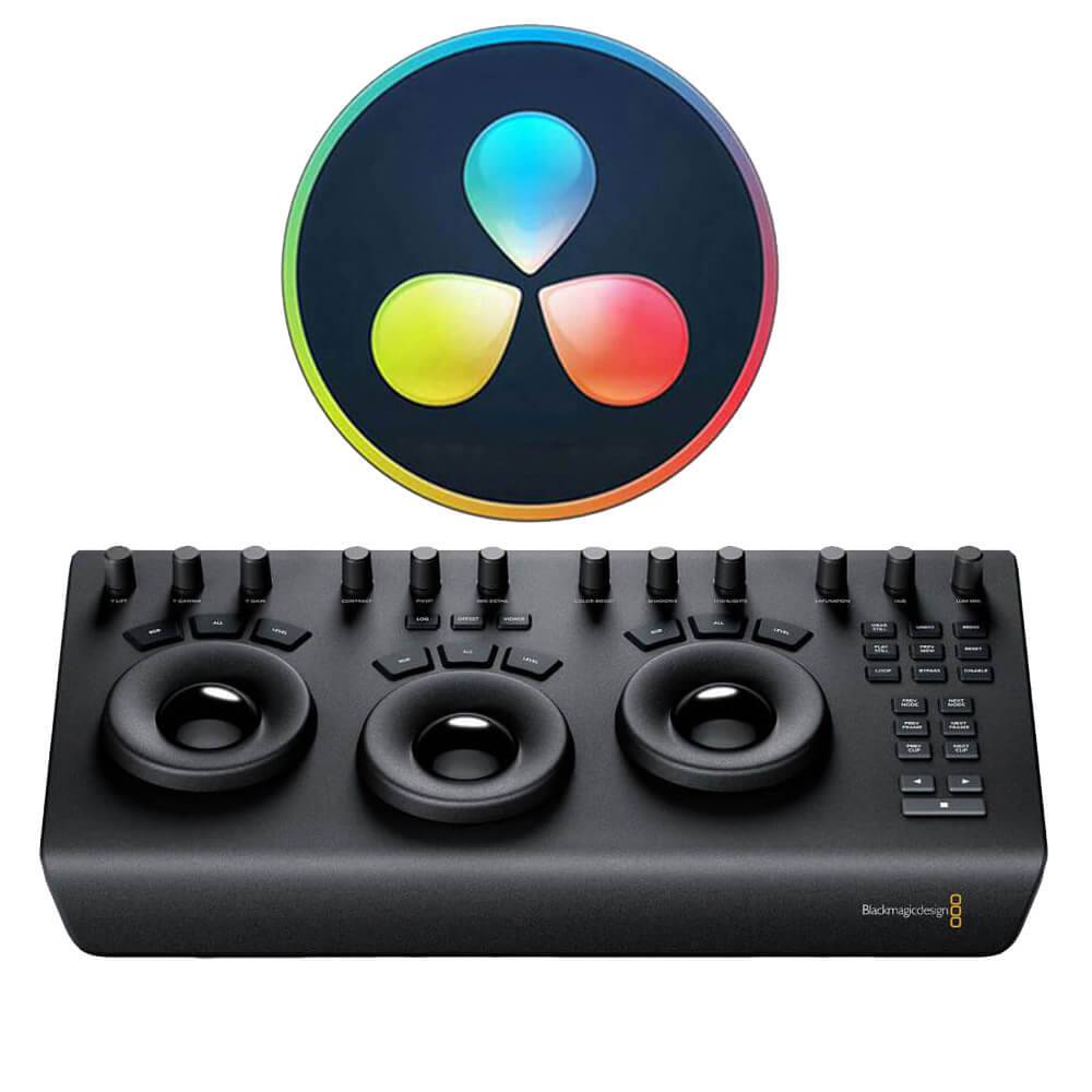 Blackmagic Design DaVinci Resolve Micro Panel editing controller with Studio license, featuring professional knobs and control surface. – image 1