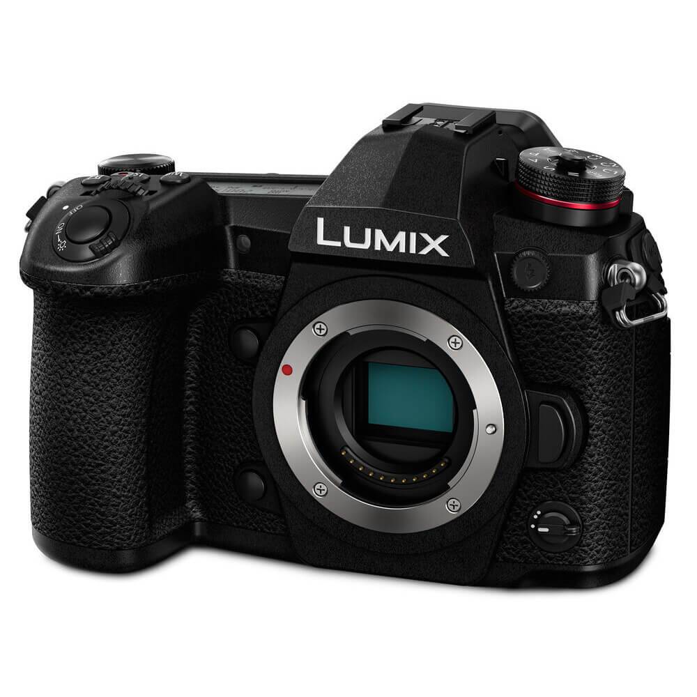 Panasonic Lumix DC-G9 mirrorless digital camera body only, showing front view with lens mount and grip for high-quality photography – image 1
