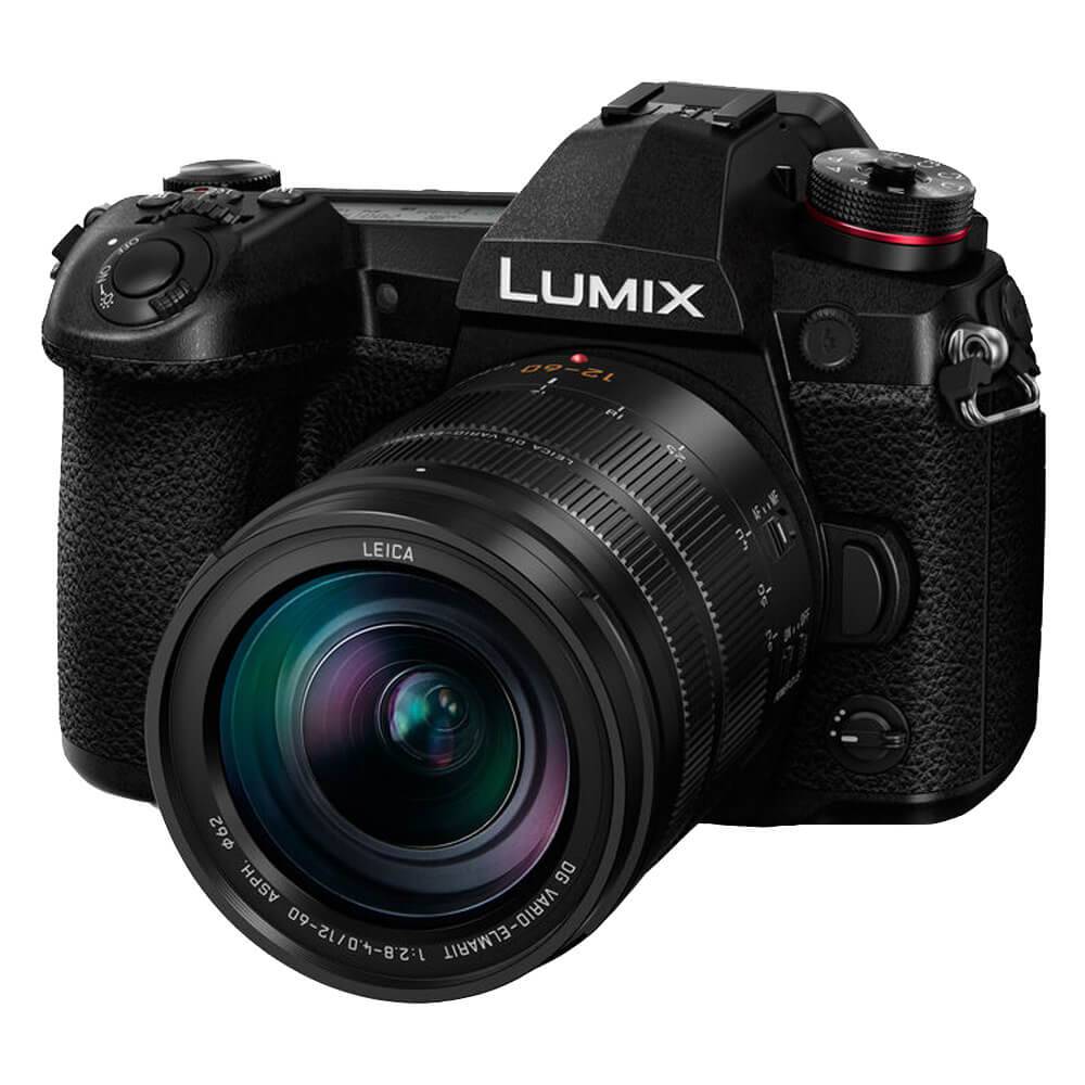Panasonic Lumix DC-G9 mirrorless digital camera with lens, black body, and control dials visible in the image. – image 1