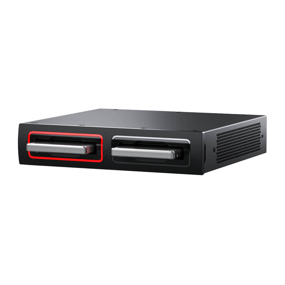 Blackmagic Design Cloud Dock 2 storage device with multiple ports and sleek black finish for professional media workflows. – image 1