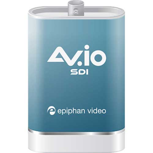 Epiphan Video AV.io SDI+ USB video capture device connected to a computer, capturing high-quality SDI video signals. – image 1