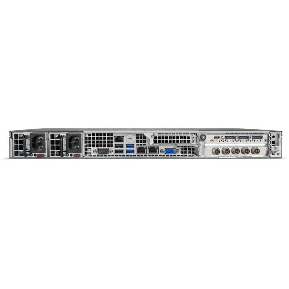 Rear view of the AJA HDR Image Analyzer 12G video converter showing input and output ports and professional video interface – image 2