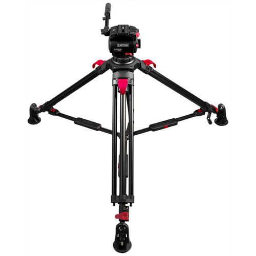 Cartoni Focus 10 Red Lock System for video cameras with 100mm ball head, used for smooth camera movement and stability – image 2