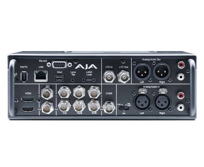 AJA Ki Pro ND portable ProRes file video recorder with multiple ports and controls, shown from the back view. – image 2