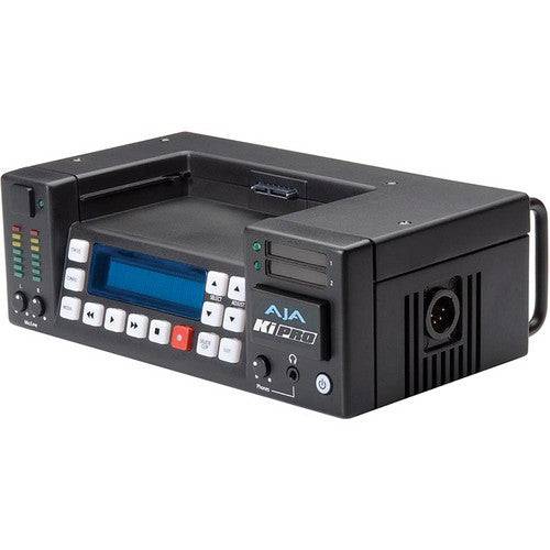 AJA Ki Pro ND portable ProRes file video recorder without drive, compact device with multiple input options and control buttons. – image 1