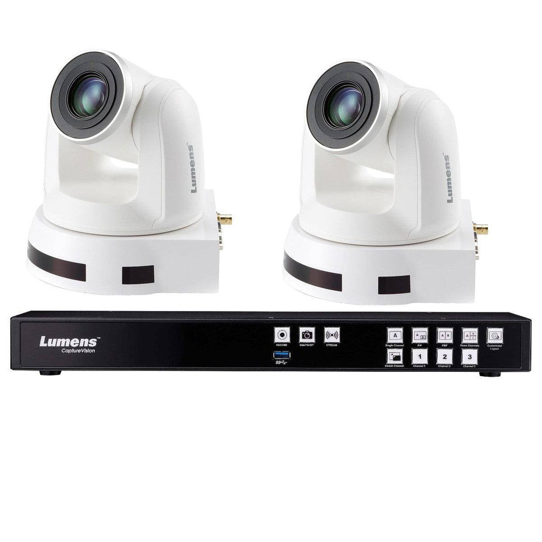 Lumens LC200 CaptureVision System With 2x VC-A50P IP PTZ Cameras (White) - Coremicro – image 1