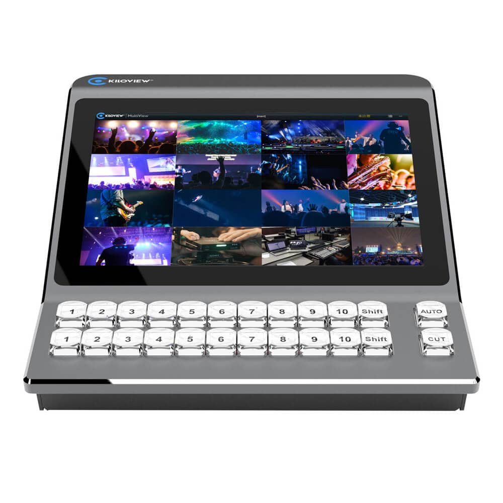 Kiloview LinkDeck control panel switcher with front buttons and display for video switching and management. – image 3