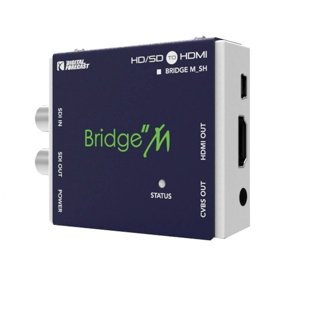 Digital Forecast M_SH Mini SDI to HDMI converter showing front view of compact production equipment for video signal conversion. – image 1