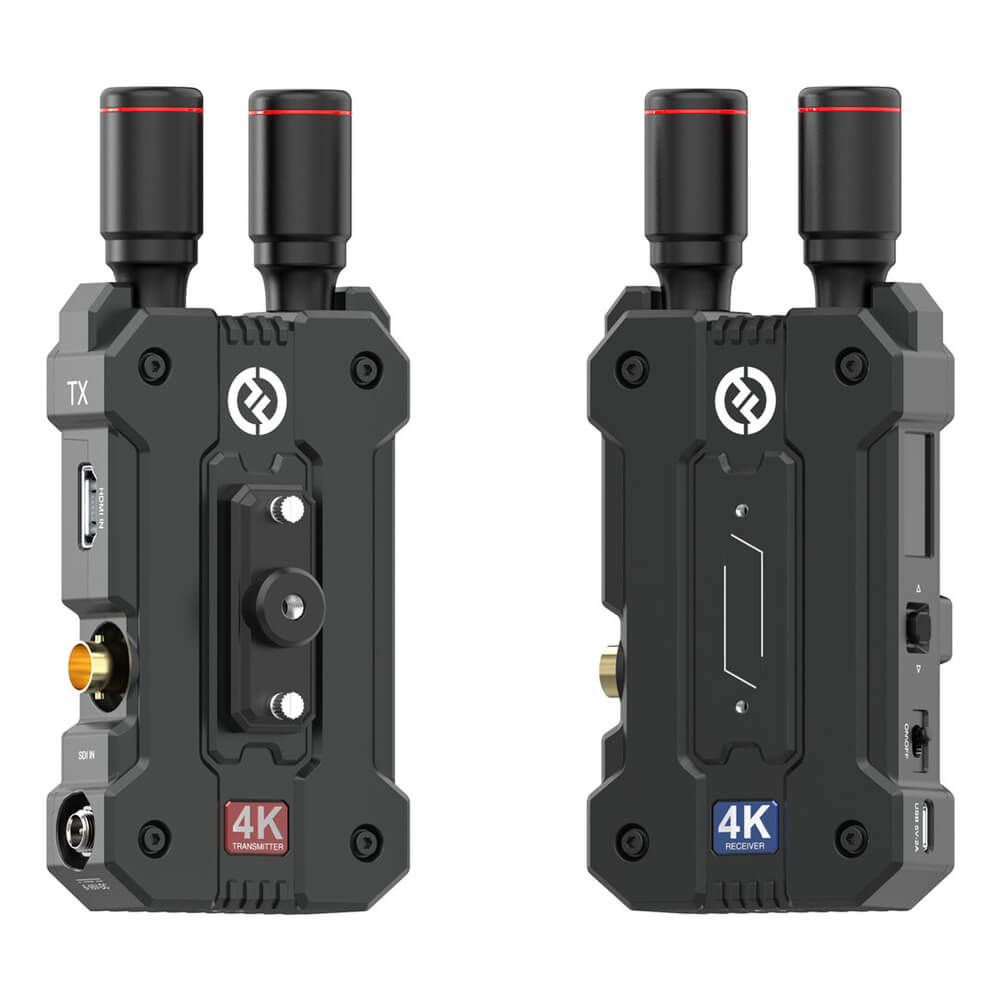 Hollyland Mars 4K wireless video transmission system with SDI and HDMI ports, shown from a side view. – image 1