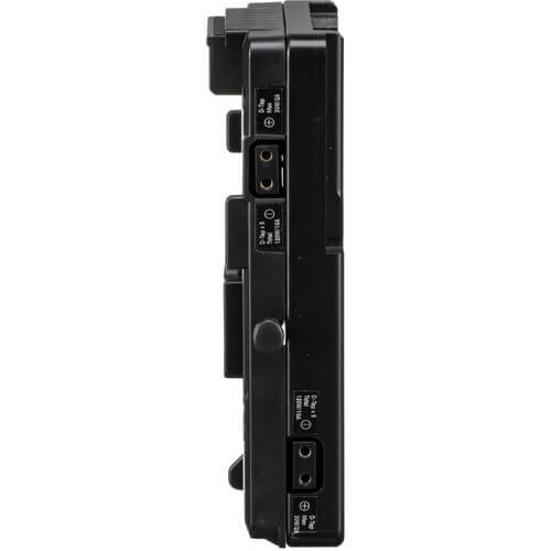 IDX System Technology V-Mount Adapter Plate with 5 D-Tap outputs for professional video cameras, shown from the left side. – image 6