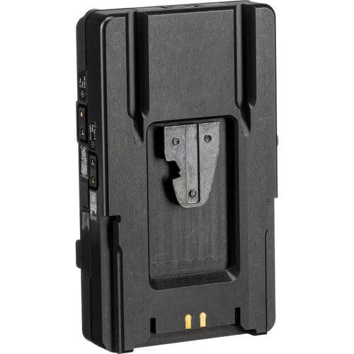IDX System Technology V-Mount Adapter Plate with five D-Tap outputs, shown from the side for video camera power connections. – image 1