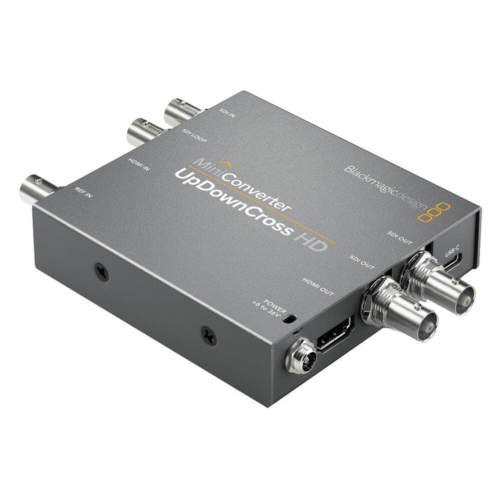 Blackmagic Design Mini Converter UpDownCross HD video converter showing the compact device with input and output ports. – image 1