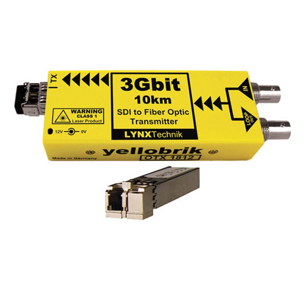 LYNX Technik yellobrik 3Gb SDI to fiber optic transmitter with LC connector for professional video production equipment. – image 2