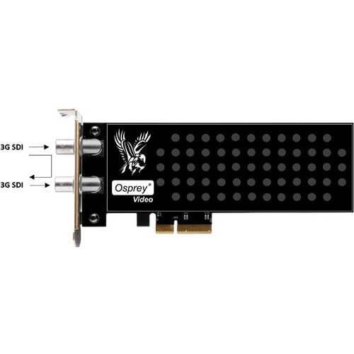 Osprey 925 Two Channels 3G SDI PCIe Capture Card with Loopout, showing diagram of video capture device and connections. – image 3