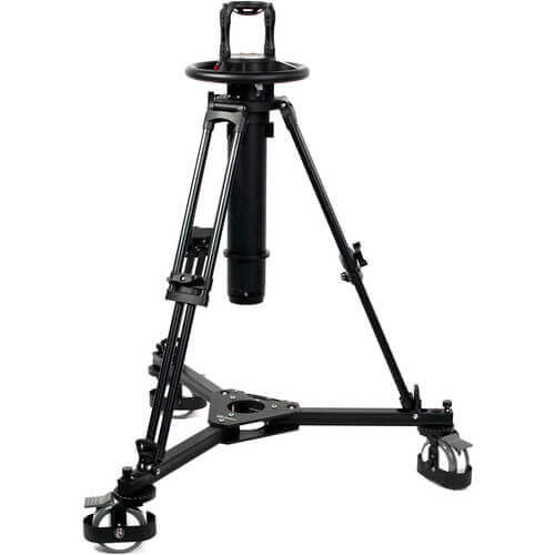 OZEN PED40 pedestal for video cameras, sturdy tripod stand with adjustable height, black metal construction, designed for professional filming. – image 1
