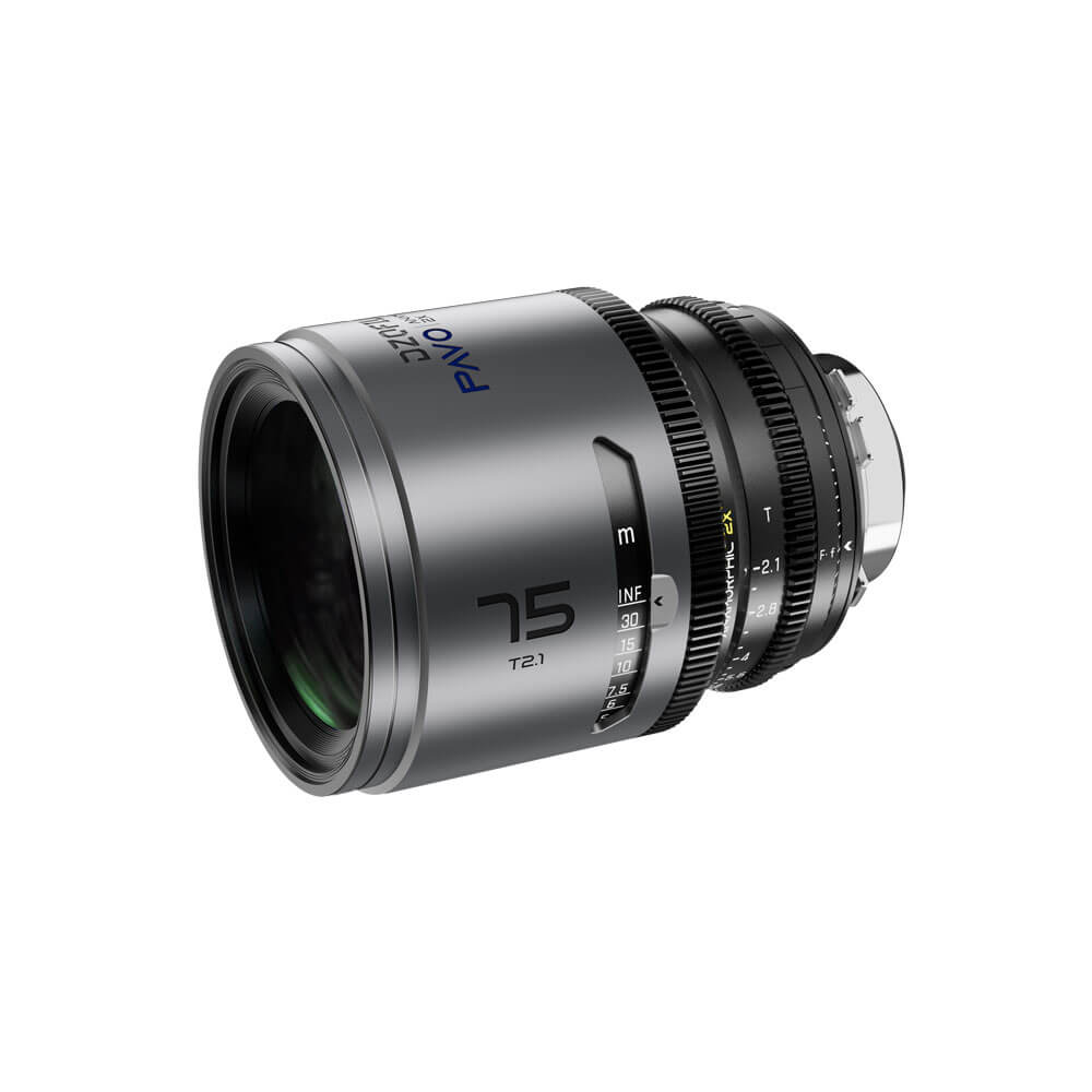 DZOFILM Pavo 75mm T2.1 2x Anamorphic Prime Lens PL/EF Mount Feet (Blue Coating) - Coremicro – image 1