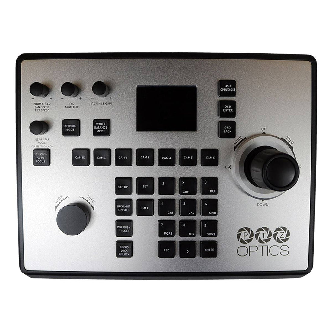 PTZOptics PT-JOY-G4 IP/Serial joystick controller with multiple control buttons and ergonomic design for PTZ camera operation. – image 3