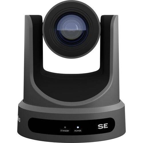 PTZOptics Move SE 30x zoom PTZ camera in gray, with adjustable lens and professional video camera features. – image 1