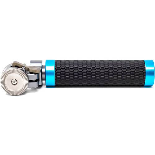 Kondor Blue Quick Release Rosette Hand Grip (Left) for camera rigs, showing the side view of the black metal grip with quick release mechanism. – image 3