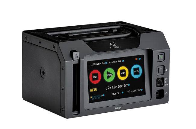 Atomos Ronin video recorder, player, and monitor with a sleek display screen and control buttons for professional video recording. – image 1