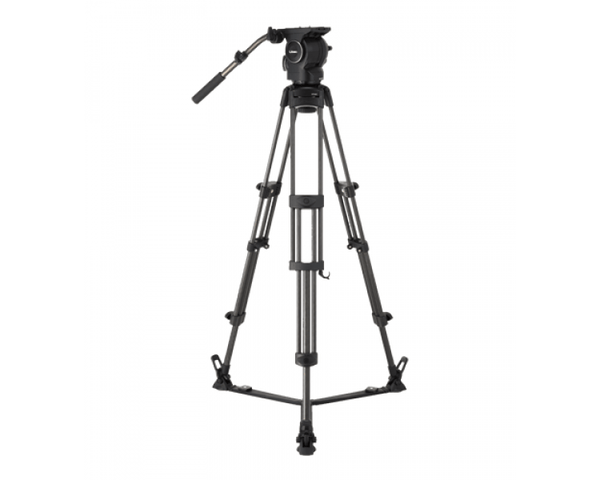 Libec RSP-750 Professional Aluminum Tripod System with Floor-level Spreader for ENG Setups - Coremicro