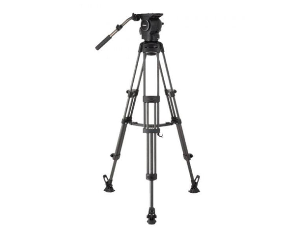 Libec RSP-750M Professional Aluminum Tripod System with Mid-level Spreader for ENG Setups - Coremicro