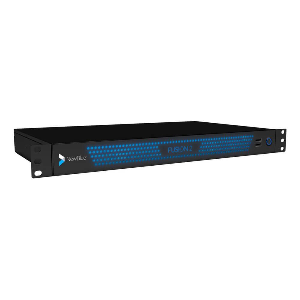NewBlue Fusion 2 Pro SDI video editing software box with Captivate Broadcast feature, showcasing the product packaging and branding. – image 1