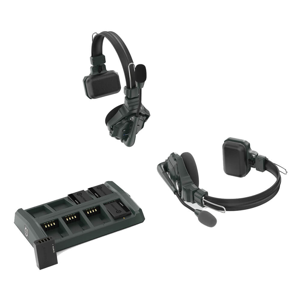 Hollyland Solidcom C1-2S wireless intercom system with two headsets, professional production communication equipment. – image 1