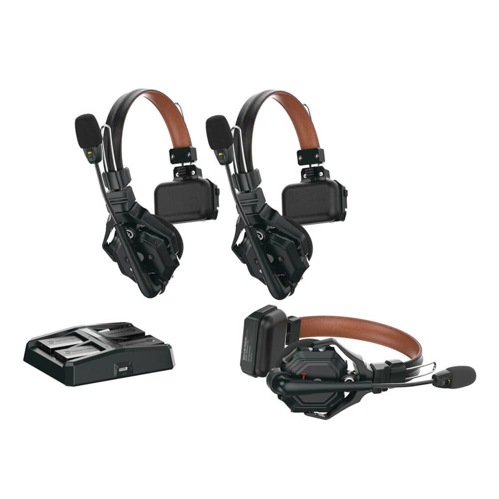 Hollyland Solidcom C1 Pro-3S Full-Duplex Wireless Intercom System with 3 Headsets - Coremicro – image 1