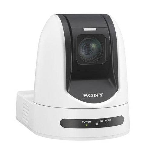 Side view of Sony SRG360SHE Full HD PTZ Camera showing its compact design and multiple connection ports. – image 2