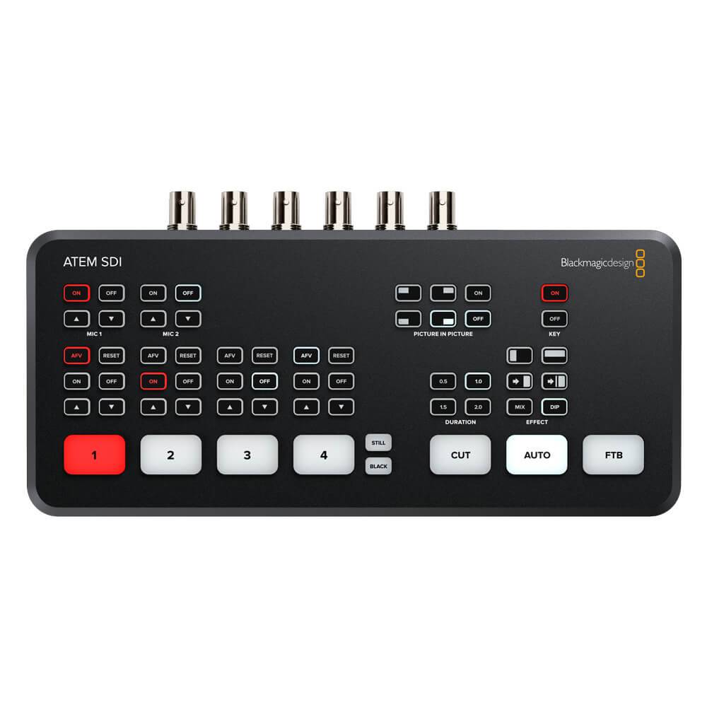 Blackmagic Design ATEM SDI Video Switcher with multiple input buttons and control panel for live production switching. – image 2