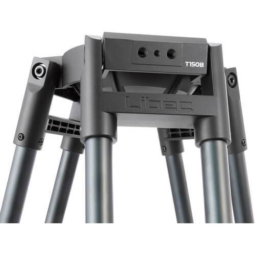 Libec T150B heavy-duty aluminum tripod legs with 150mm bowl for video cameras, showing the tripod's top and bowl connection. – image 2