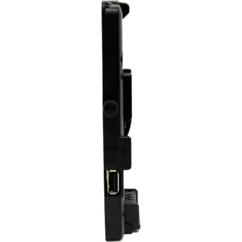 IDX System Technology V-Mount Adapter Plate with D-Tap and USB connector for video cameras, shown from side view. – image 2