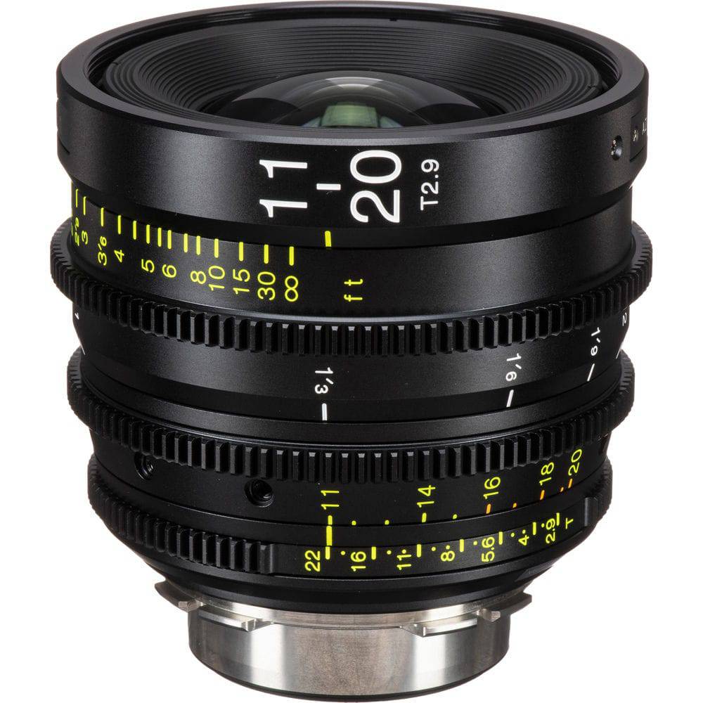 Tokina Cinema 11-20mm T2.9 F-Mount lens with wide angle for film and video production, showcasing its sleek design. – image 1