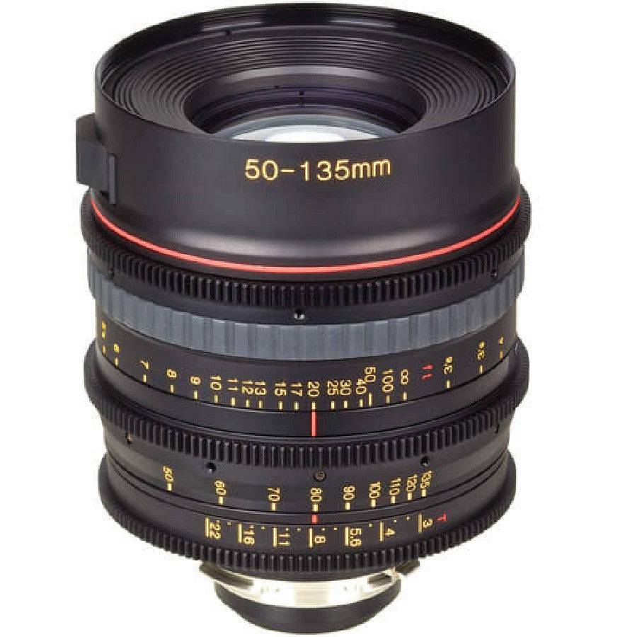 Tokina Cinema 50-135mm T3.0 lens with PL mount, showing the lens with focus and zoom rings on a neutral background. – image 1