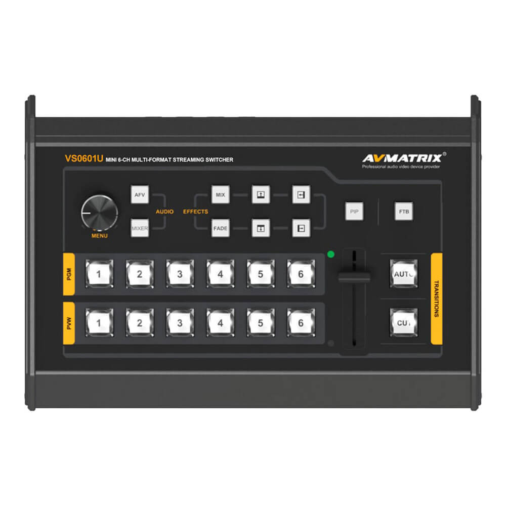 AVMATRIX VS0601U 6-Channel SDI/HDMI Multi-Format AV Switcher with USB Streaming - Coremicro – image 1